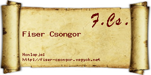 Fiser Csongor névjegykártya